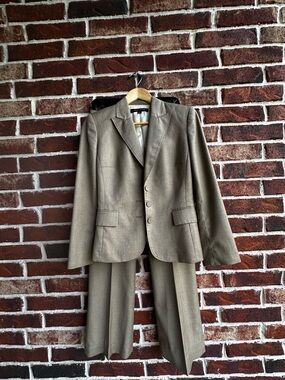 Anne Klein Olive-Tone Two-Piece Women's Pantsuit